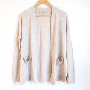 Loft Beige Lightweight Open Cardigan